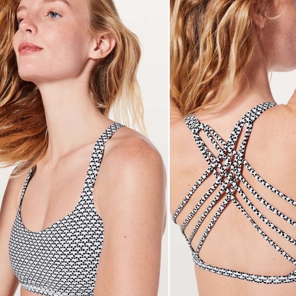 lululemon athletica Other - Lululemon Free To Be Bra (Wild) Monochromic White and Black Pattern Size 10